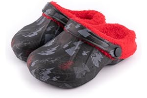 R-ISLAND Sabots d'hiver pour enfants, unisexe, avec doublure, taille 30-35, EVA, antidérapants, parfaits pour les enfants et éviter le froid.