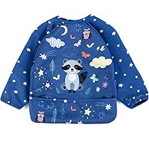 Bavaglino Svezzamento Impermeabile Zemiu - Tuta Con Maniche Lunghe, Morbida E Lavabile, Per Bambini 6-30 Mesi - Foto 5