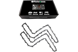 REIWOSEE Cadenas de Motosierra para recargable mini motosierra 14 Pulgadas 2 pcs,Paso de la Cadena 3/8" Calibre de la cadena 0.050” (1.3 mm) Número de eslabones 50DL, Motosierra longitud de la espada 35 cm