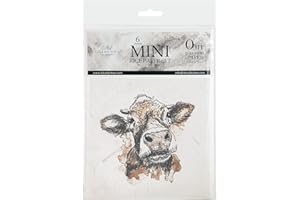 ITD Collection - Mini Reispapier Kreatives Set 14,8 x 14,8 cm (6 Blätter), Decoupage Reispapiere für Basteln, Papier zum Dekoration, Mehrfarbig (RSM003)
