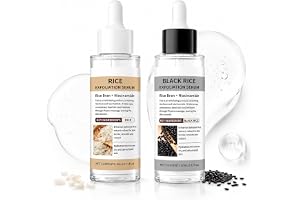 Skala Glow Rice Ampoule Duo, 2 stycken Ansiktsskrubb Med Svartvitt Ris Kemisk Ansiktsskalning Ris Ampoule, Förbättrar Grov Hu