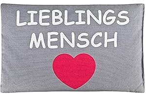 ‎AMINATA BALANCE Rapssamenkissen Wärmekissen Schulter Nacken Rücken Raps-Samen-Kissen 20x30 cm groß Lieblingsmensch-Motiv Körner-Wärme-Kissen Herz-en Ich liebe Dich für Partner Frau-en Freundin Pärchen Bezug Geschenk