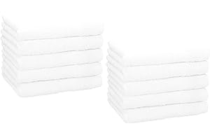 Betz Premium Set de 10 Serviettes d‘invités Ensemble de 10 Serviettes pour Visage et Mains Lot de Serviettes essuie-Mains 30 x 50cm Couleur Blanc