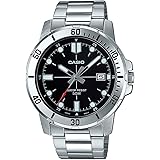 Casio Enticer Analog Black Dial Men's Watch (MTP-VD01D-1EVUDF, A1362, Silver): 