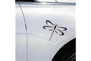 HANDMADE BY STUKK Stukk Stickers - Calcomanía de vinilo para parachoques de ventana con diseño de libélula, insecto, color negro, 12,7 cm x 9,9 cm