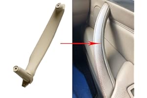 HACREYATU for B-MW X5 X6 Door Handle, Interior Door Handle Inner Bracket Right Front/Right Rear Passenger Side Door Armrest Trim for B-MW E70 E71 E72 (Left, Beige)