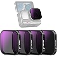 NEEWER ND/PL Filter Set Compatible with Insta360 ACE PRO, 4 Pack ND8/PL ND16/PL ND32/PL ND64/PL Action Camera Accessories CPL Polarizing and ND Filter 2 in 1, Neutral Density and Polarizer Filter Kit