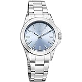 Sonata Poze 8 Quartz Analog with Lt. Blue Dial IPS Stainless Steel Strap Watch for Men - SP70105SM01W: 