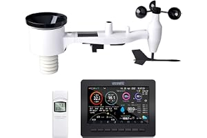 ECOWITT HP2551 WiFi väderstation stor TFT-skärm med soldriven 7-i-1 utomhus..