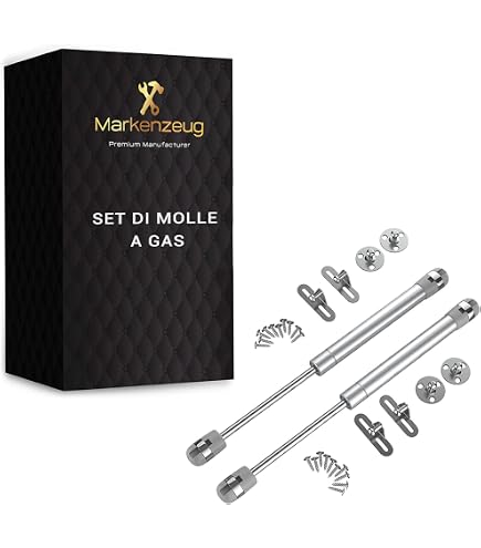 Molla A Gas Idraulica 280 Mm, Corsa 100 Mm, Forza 100N - 500N, Con Giunti Sferici, Per Coperchi E Attrezzature