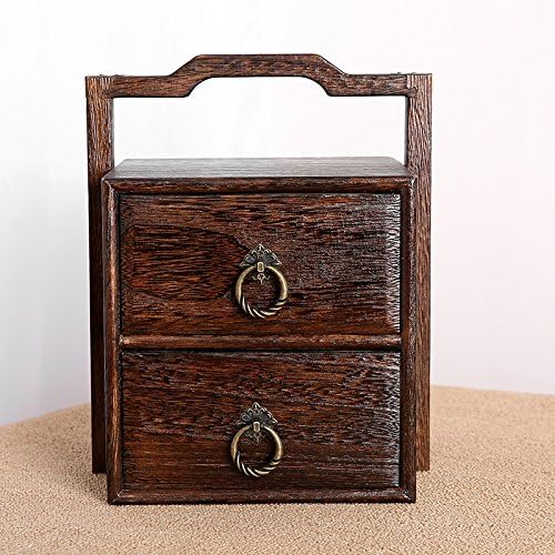 GFEI Take _ sewing box of Chinese wood pail / antique double drawer / Retro storage