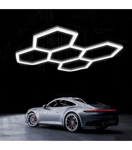 DIKHEE Luminaire de Garage à LED en nid d'abeille 14-Hex, 672W 6500K DIKHEE Luminaire de Garage à LED en nid d'abeille 14-Hex, 672W 6500K