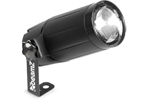 BeamZ PS6WB LED Pin Spot Punktstrahler 12 Watt LED Strahler, Spotlight, Disco Licht, RGBW Scheinwerfer, Effekt Bühnenlicht für Discokugel