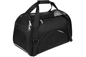 ITODA Trasportino da viaggio per cani, con lati morbidi e tappetini per animali domestici, in tessuto Oxford traspirante, borsa da viaggio, portatile, espandibile, pieghevole, 40 x 30 x 20 cm