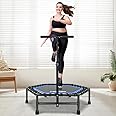 ONETWOFIT 42"/45" Rebounder Trampoline for Adults, Silent Mini Trampoline Indoor Exercise Fitness Trampoline Bungee Rebounder