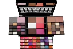 Pure Vie® 74 Colores Sombra De Ojos Corrector Rubor y Brillo de Labios Paleta de Maquillaje Cosmética - Perfecto para Sso Profesional y Diario