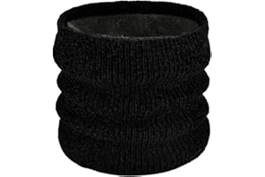 colornival Schal Damen Herren Schlauchschal Winter Warm Loop Schal Nackenwärmer Halswärmer Dick Fleece Schal Strick Halstuch Sport Buff Schal für Männer Frauen Jungen Motorrad Fahrrad Joggen Ski