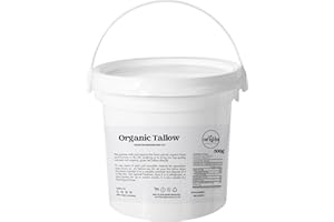 HANDMADE Origin Organic Grassfed Beef Tallow | Certified Premium Quality | Beef Fat Drippings | Food & Skin Grade | Multiple Uses | British Farms (500g)