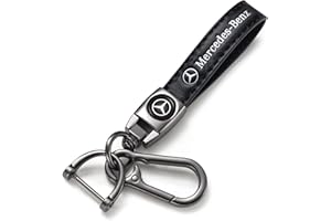 Pipiruew Leather Car Keychain, Metal Car Key Ring Key Chain for Car Key Fob Accessories, Car Key Fob Keyring Replacement