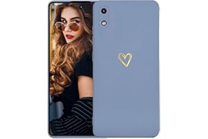 Kaywzo Funda para Xiaomi Redmi 7A,Carcasa de Suave Silicona con Patrón del Corazón,Diseño Minimalista,Ultradelgado Lindo Mujeres Phone Case Cover,Azul