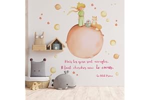 Naklejka ścienna Runtoo z napisem "Mały Książę" motyw planety