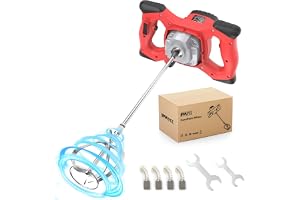 2 100 W omrörare M14 IMAYCC murbruksomrörare elektrisk betongmixer murbruksblandare ergonomisk med 6-växlad varvtalsreglering omrörare elektrisk för bitumen cementslam