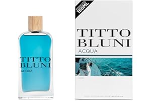 TITTO BLUNI - Acqua Uomo 150 ml, Colonia Hombre, Perfume Formato Spray, Eau de Toilette Natural y Masculina, Aroma Especiado e Intenso, Fragancia Atractiva y de Larga Duración