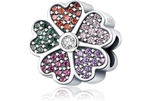 Pandach Charms Abalorios Colgantes Cuentas Plata de Ley 925 con Circonita Cúbica 5A Compatible Pulsera Europeo,Christmas Charms para Mujer Niña for Birthday