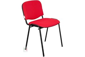 Stil Sedie - Sedia Attesa Ufficio Sala Conferenze poltrona Venere tessuto colore ROSSO