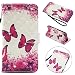 Produktbild Everainy Huawei Y7 2018/Huawei Y7 Prime 2018 Hülle Silikon PU Leder Flip Gummi Schutzhülle Kartenfach Magnet für Huawei Y7 2018 Brieftasche innen TPU Weich Bumper Handyhülle Hüllen (Schmetterling)