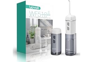 VOYOR-HEALTH Jet Dentaire Hydropulseur de Voyage, Mini Portable Irrigateurs Sans Fil, Électrique Irrigateur Oral Professionnel avec IPX7 Étanche et 3 Modes WF510 (Argent)