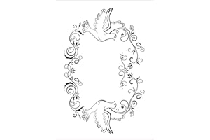 ‎VAESSEN CREATIVE Darice 3605-006 Prägefolder - Schablone, Rahmen, Tauben - A4, Plastik, transparent, 29.7 x 21 x 0.3 cm