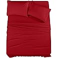 Utopia Bedding King Bed Sheets Set - 4 Piece Bedding - Brushed Microfiber - Shrinkage and Fade Resistant - Easy Care (King, Red)