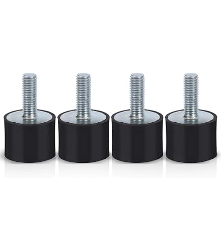 4 Male/Male Rubber Isolator Mounts 5/8 dia x 1/2 thick w/ 8-32 x 3/8 Stud | UK 4 Male/Male Rubber Isolator Mounts 5/8 dia x 1/2 thick w/ 8-32 x 3/8 Stud | UK