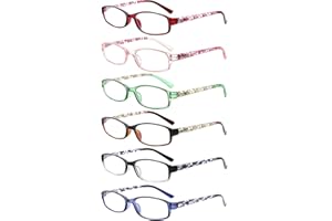 Kerecsen 6 Pack Reading Glasses for Women Men Blue Light Blocking With Spring Hinge computer readers for Ladies Eyeglasses