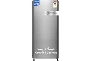Haier 190 L 4 Star Direct Cool Single Door Refrigerator with Fast Ice Making, Easy Clean Back, Large Vegetable Box (HED-204TDSA-N, Dazzle Steel, 2026 Model)