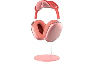 SHUOSUO Soporte de Auriculares, Soporte de Cascos de Mesa con Base de Aluminio, Compatible con AirPods MAX, Beats, Bose, B&O, Sony, Sennheiser, Gaming, etc (Rosa)