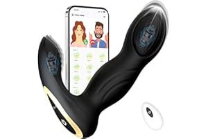 UKINGLE Consoladores.. para Hombre con Vibración Dilatador Anal Vibradorador Hombre Juguetes Eróticos para Pareja Sexuales Vibrador Mando Distancia Plug Anal Juguetes Sexuales Plug Anales,con Vibración(Black)