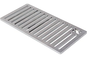 WELL GRILL 16 x 28 cm Rejilla de fuego para chimenea, rejilla de hierro fundido para muchas chimeneas y hornos, 0,85 cm de grosor, acero macizo, no se deforma fácilmente