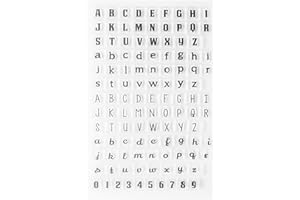 Yunxwd Tampons Transparents, Tampons Scrapbooking Transparent Tampon Clear, Alphabet Numbers Tampon silicone transparent pour DIY Scrapbook (Y38 Majuscules+Minuscules)
