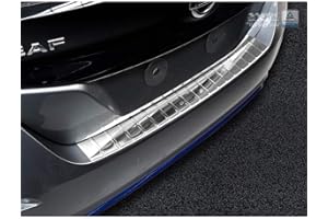 Avisa 2/35209 Stainless Steel Rear Bumper Protector Nissan Leaf II 2017-'Ribs', Silver