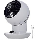 Woozoo, Ventilatore da tavolo silenzioso, potente e compatto, 11m², Portata 15 m, Oscillazione, inclinazione verticale, Cucin
