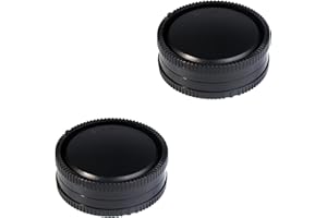 (2 Pack) VKO Front Body Cap & Rear Lens Cap Replacement for Sony a6500 a6300 a6000 a5100 a5000 A7SII A7R/S A7RII NEX-5 5R 5N NEX-6 NEX-7 E Mount Camera Body & Lens, Replaces ALCB1EM ALCR1EM