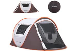 EchoSmile Tenda da Campeggio Istantanea Pop up per 2 Persone,Tenda Familiare per Campeggio,Tenda Automatica Portatile,Tenda a Cupola Resistente all'acqua,Facile da Montare e Antivento