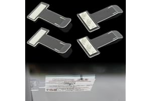 vcsjw 4 Stuck Parkscheinhalter Clip,Transparent Auto Parkausweis Halterung Windschutzscheibe Ticket Halter,Selbstklebend Tickets Clips für Parktickethalter Auto Parkschein