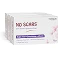 No Scars Kojic Acid & Glutathione Soap | Whitening Bath Soap for Men & Women | Tan & Dark Spot Removal | Brightens Skin & Reduces Hyperpigmentation | Glowing Skin Soap (Pack of 3)