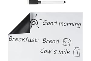 KODWIS Pizarra Magnética, 21 X 14.9 cm Rollo Pizarra Blanca Magnética Borrable A5 Papel Pizarra Adhesiva Pared con Rotuladore Pizarra Magnetica para Hogar Oficina Nevera Dibujo de Niños Escuela