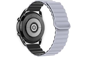 elfofle 22 mm kompatybilna z do Samsung Galaxy Watch 3 45 mm/Watch 46 mm/Gear S3 Classic/Frontier, magnetyczna silikonowa bransoleta do Huawei Watch GT/GT 2 46 mm/Watch GT2 e / GT2 Pro