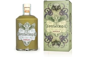 Liquore artigianale Pistacchio Lolli Limited Edition con astuccio serigrafato. Bottiglia da 500 ml. 16% vol.