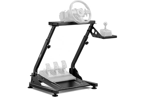 VEVOR Soporte para Volante de Carreras Ajustable y Plegable, Compatible con Logitech G29, G27, G920 y G923, Thrustmaster T300RS, T300GT, T248, TS-PC y TSXW Gaming Cockpit. Pedales no Incluidos